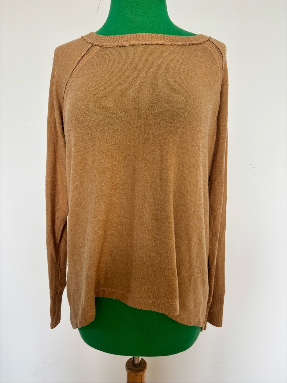 Casual Lightweight Camel Sweater Top - Women